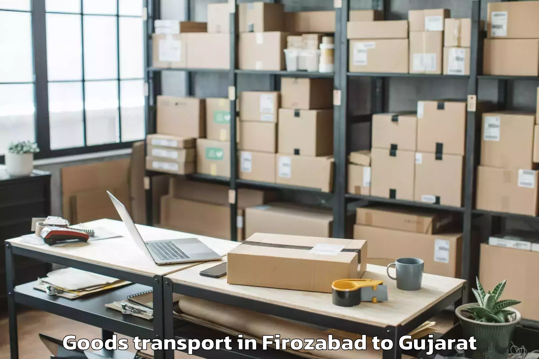 Top Firozabad to Sagbara Goods Transport Available